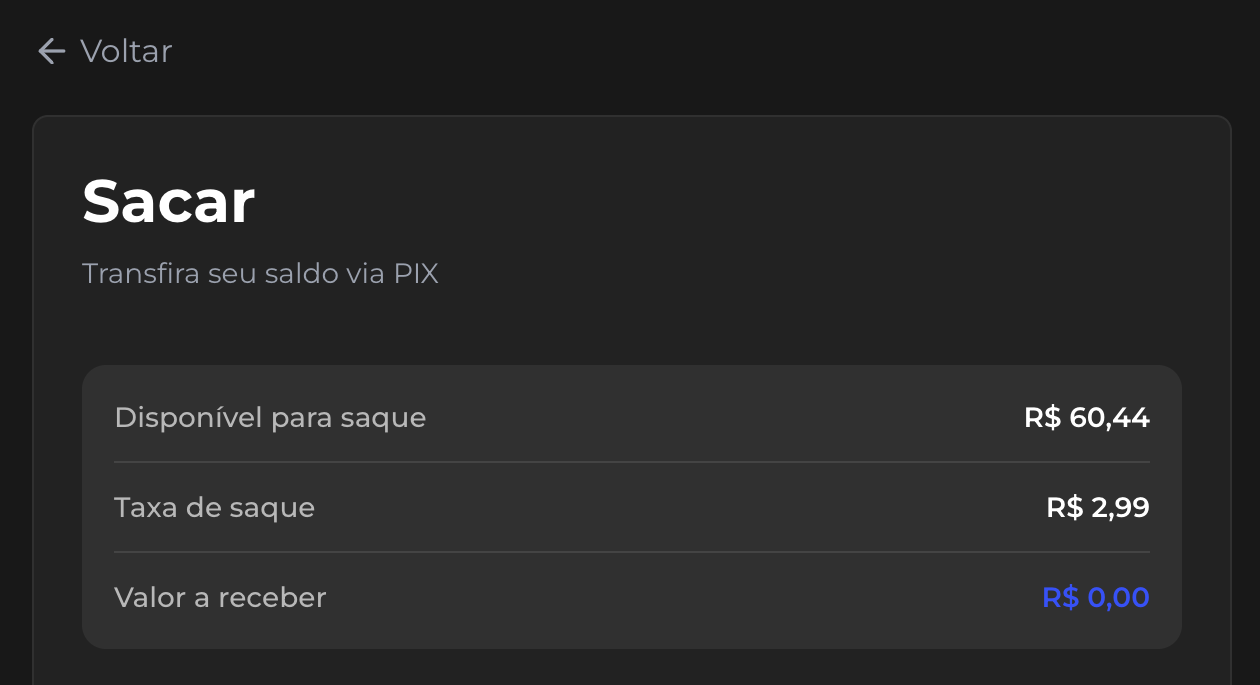 Saque véspera market