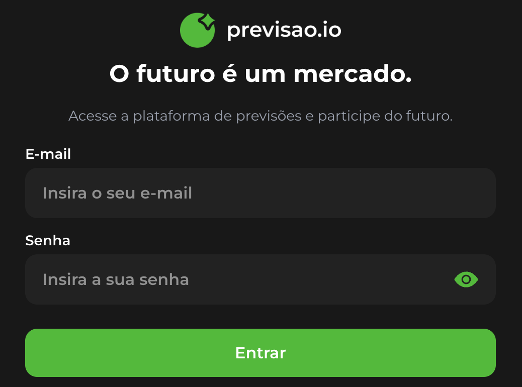Login Previsao.io